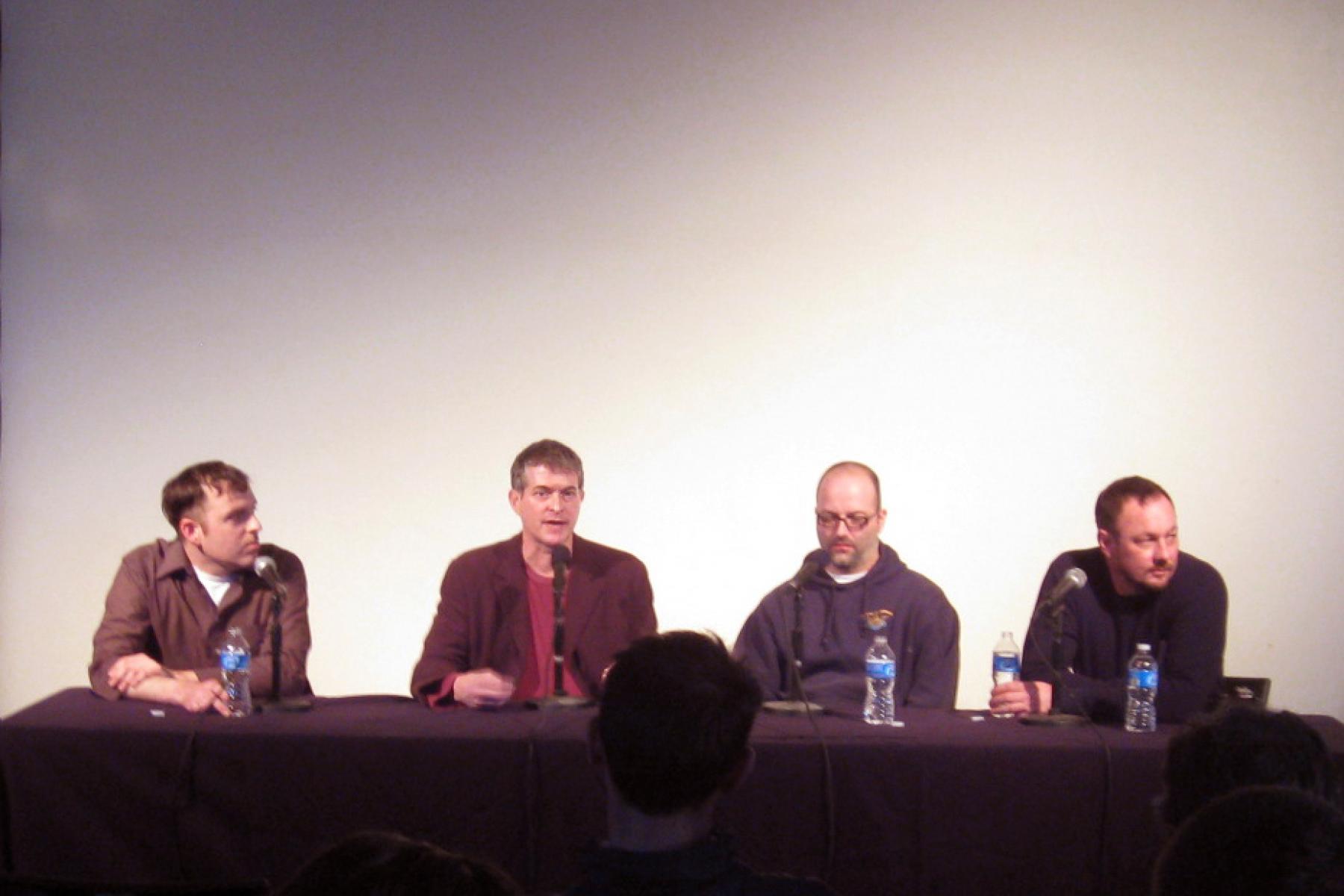 The World According to New Orleans panel discussion, featuring Skylar Fein, Dan Cameron, Dan Tague, and Srdjan Loncar