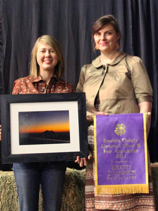 Bailey and JD Grand Champion Photographer, Bailey Walker, with Ballroom Marfa Director of Development, JD DiFabbio. Photo by Fred Covarrubias.