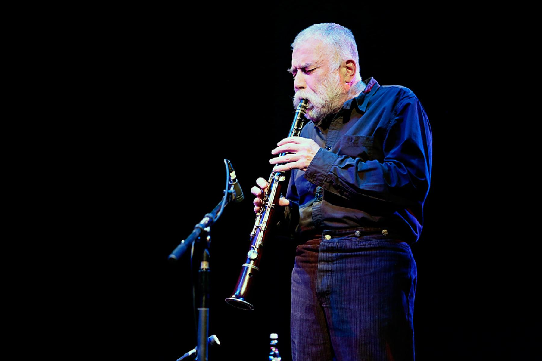 Peter Brötzmann, 18 September 2012. Photo by Lesley Brown.