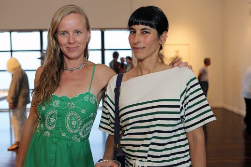 Carbon13_32_lesleybrown Carbon 13 artists Adriane Colburn and Amy Balkin at the opening reception, 31 August 2012. Photo by Lesley Brown.