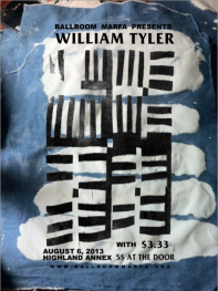 William Tyler posters, in process, by Daniella Ben-Bassat