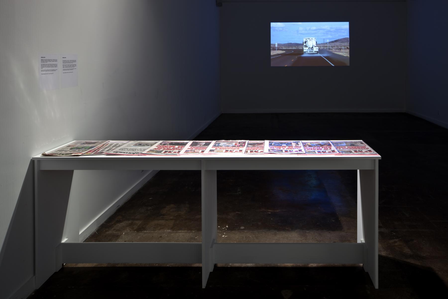 TERESA MARGOLLES, Installation view, Irrigación, 2010