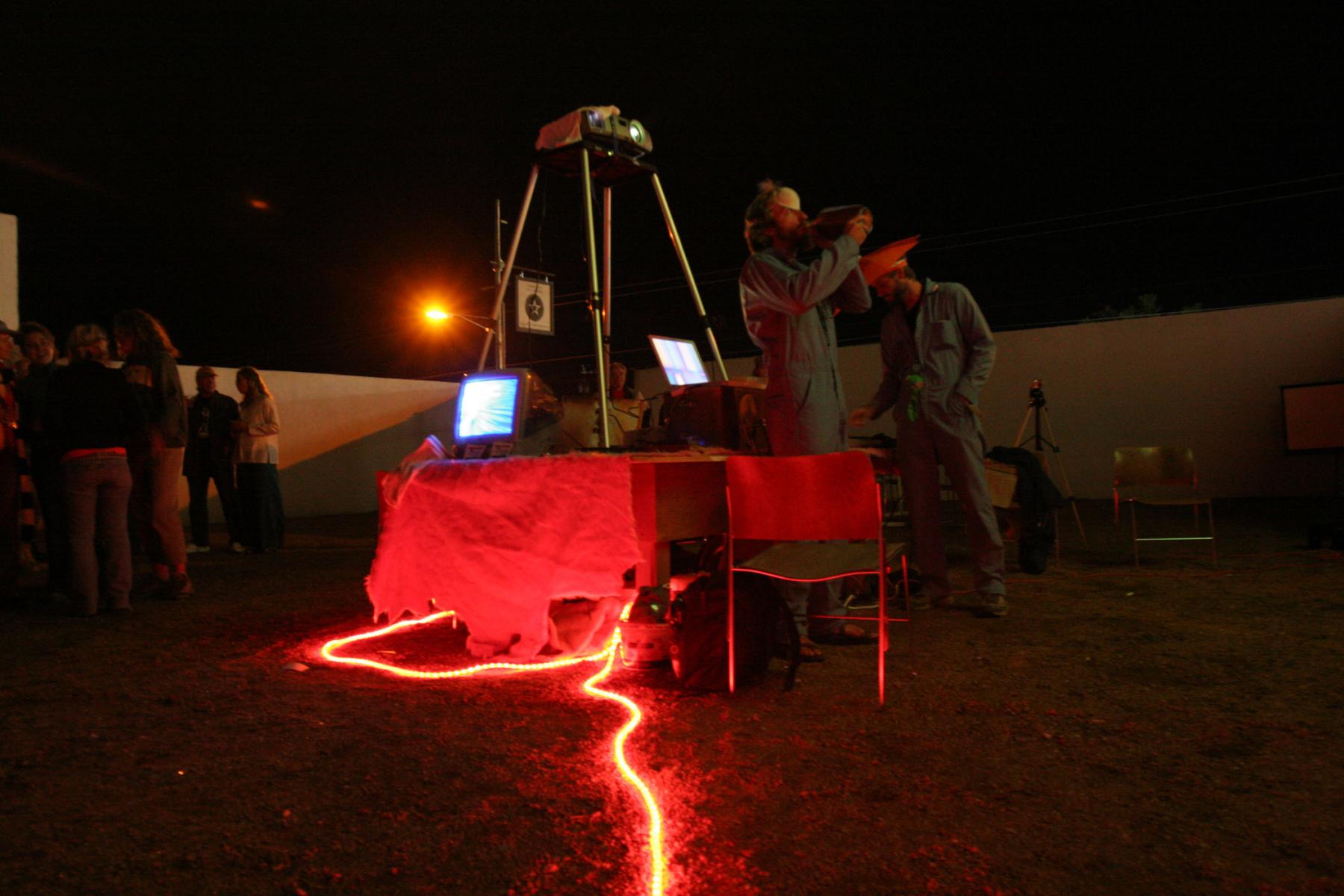 DJs at the opening of You Are Here