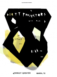 Dirty Projectors poster by Daniella Ben-Bassat