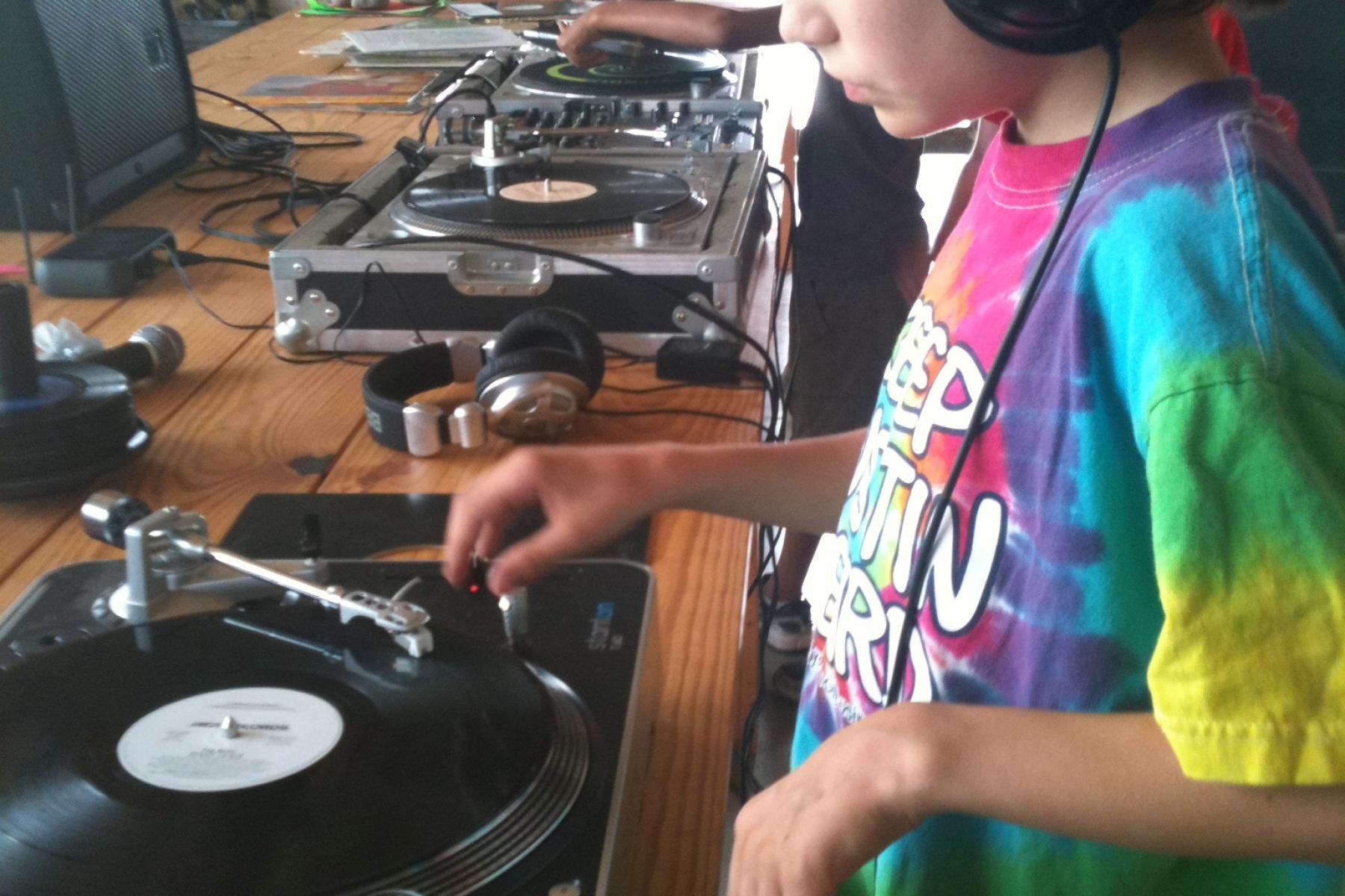 Student at 2011 DJ Camp. Photo by JD DiFabbio.