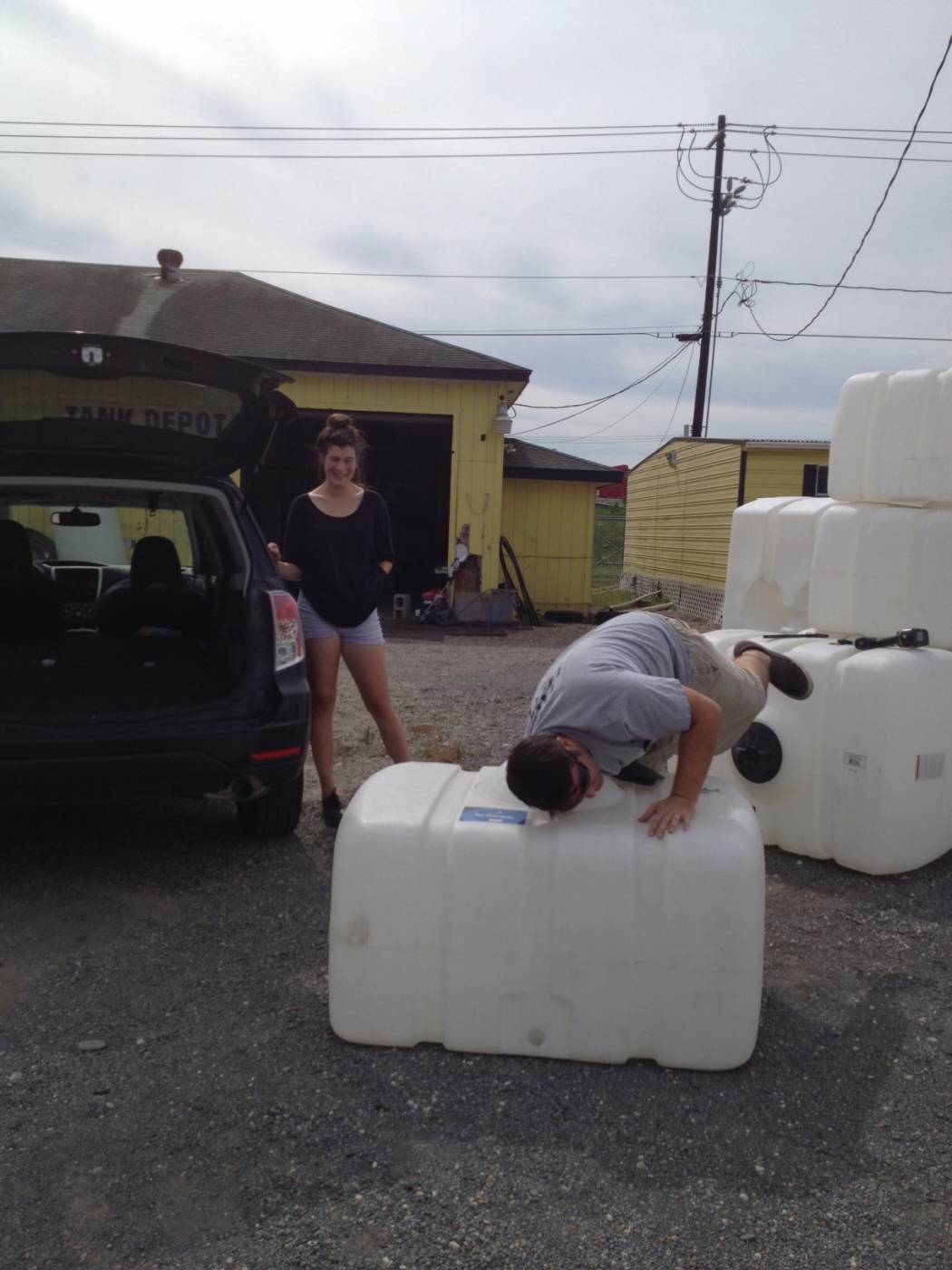 Preparing for the Texas Contemporary — just another day at the Tank